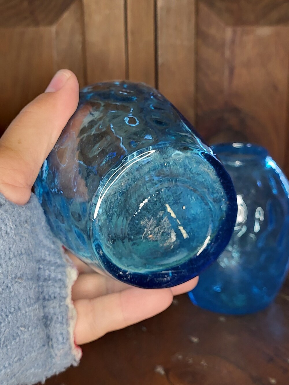 Vintage Blenko glass vase Bookends - Picture 9 of 12